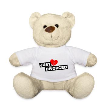 Juste divorcé - pour tous les re-célibataires - Nounours - blanc - Devant