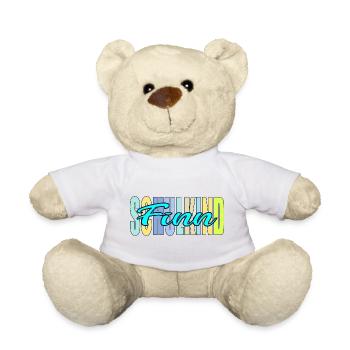 SCHULKIND FINN - SCHULANFANG EINSCHULUNG - Teddy - Weiß - Vorne