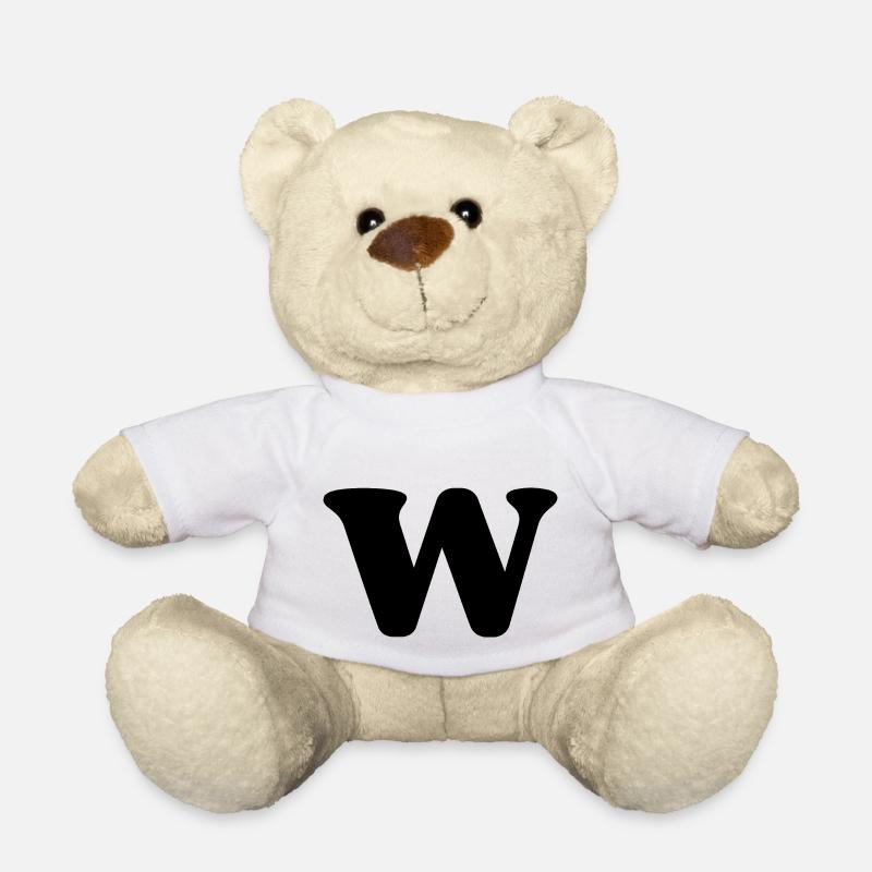 Lettre w - Nounours - blanc