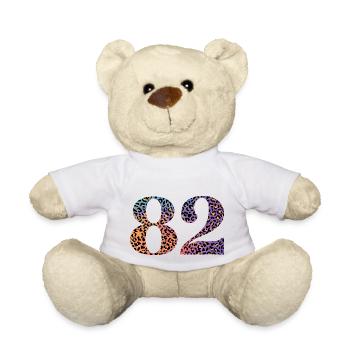 Leopard zum 82. Geburtstag - Teddy - Weiß - Vorne