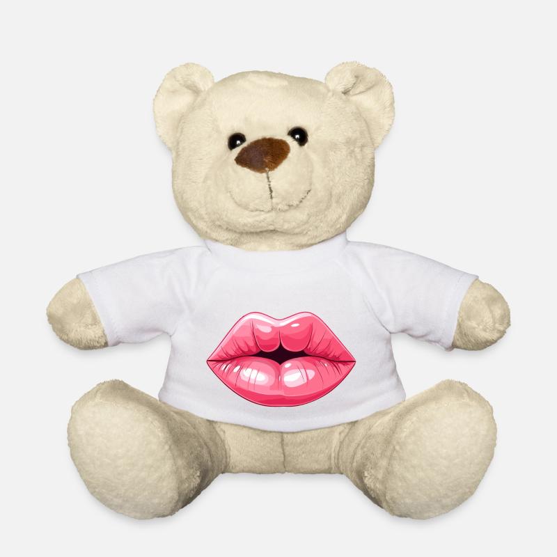 Embrasser les lèvres - Nounours - blanc