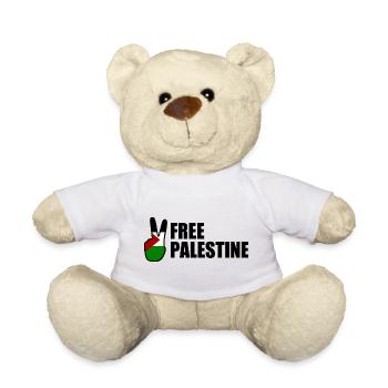 Free palestine - Nounours - blanc - Devant