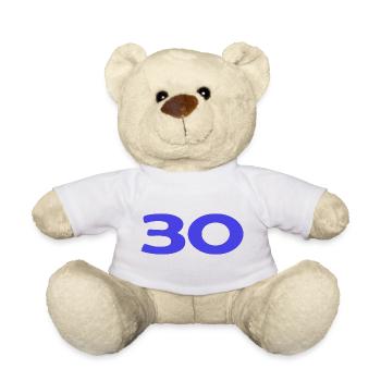 30. 30 YEARS. 30th ANNIVERSARY. 30TH ANNIVERSARY. - Teddy Bear - white - Front