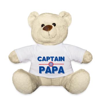 Captain Dad - Dad Gift Idea - Teddy Bear - white - Front