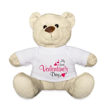 Ma première Saint-Valentin - Nounours - blanc - Devant