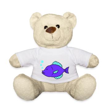 Bande dessinée de poisson - Nounours - blanc - Devant