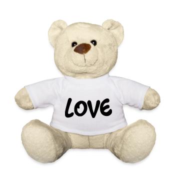 HERZ. HERZ. VALENTINSTAG. LIEBE. LIEBE. PAAR. - Teddy - Weiß - Vorne