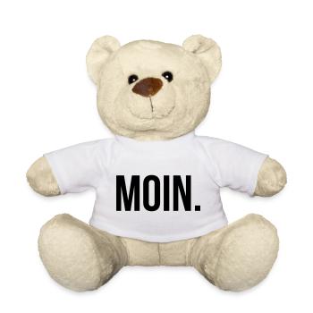 MOIN. T-Shirt North German Coastal Lover Hamburg - Teddy Bear - white - Front