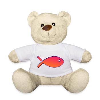 FISCH. SARDINE. FISCH. APRILSCHERZ. MEER - Teddy - Weiß - Vorne