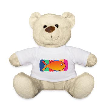 FISCH. SARDINE. FISCH. APRILSCHERZ. MEER - Teddy - Weiß - Vorne
