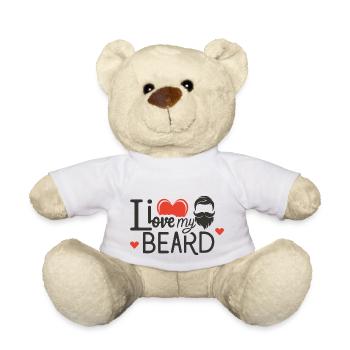 I love my beard 2 - Teddy Bear - white - Front