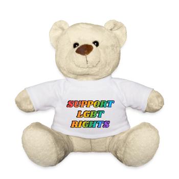 Unterstützen Sie LGBT Rights Rainbow - Teddy - Weiß - Vorne