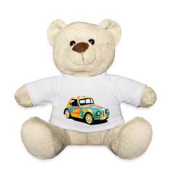 altes Abstraktes Auto - Teddy - Weiß - Vorne