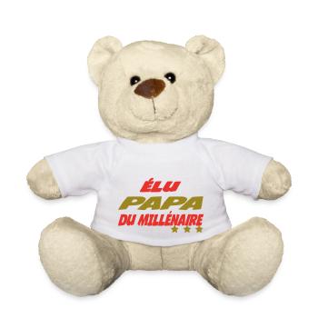 Elected PAPA of the millennium - Teddy Bear - white - Front