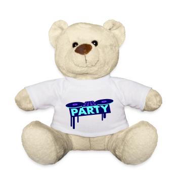 Mixer Party Spray DJ Vinyl Record Music - Teddy Bear - white - Front