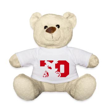 Moto 70 motard - Nounours - blanc - Devant