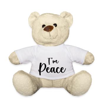I Come In Peace I'm Peace Funny Matching Couple - Nounours - blanc - Devant