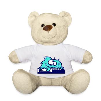 Hairy DJ Monster Horror Halloween Mixer Fun - Teddy Bear - white - Front