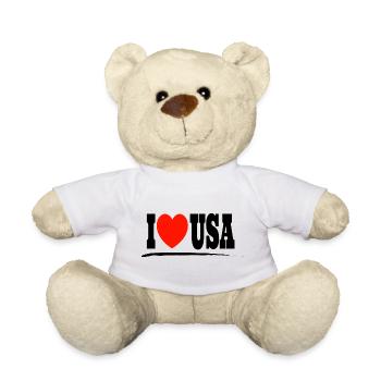 J’aime les États-Unis - Nounours - blanc - Devant