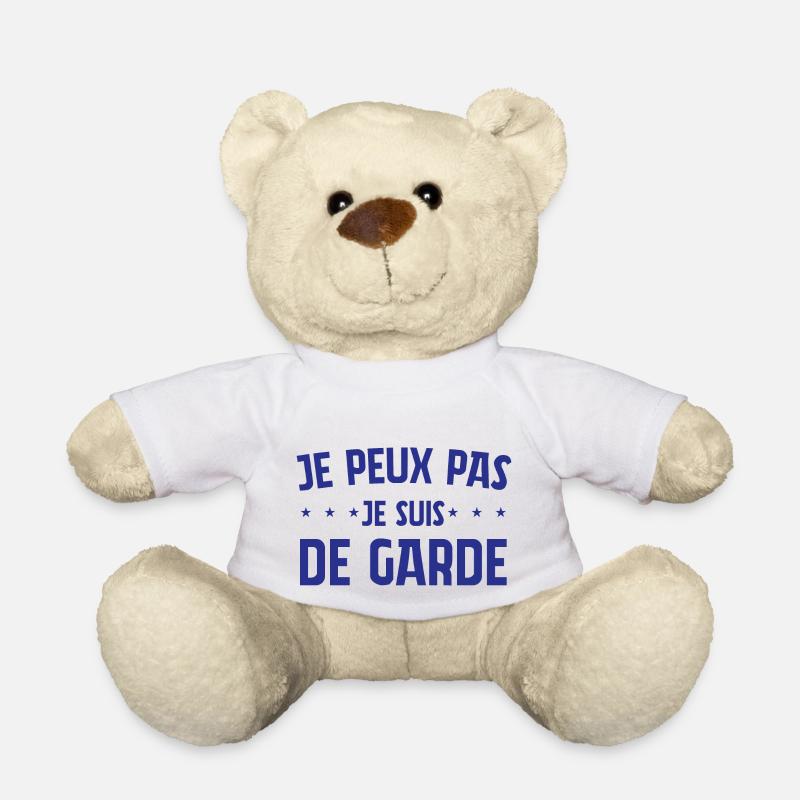 I CAN'T I'M ON CALL QUOTES - Teddy Bear - white