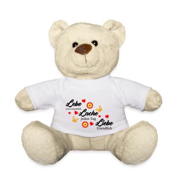 lebe lache liebe 002 - Teddy - Weiß - Vorne