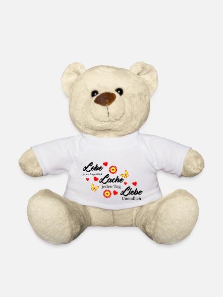lebe lache liebe 002 - Teddy - Weiß