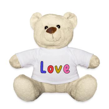 LIEBE. PAAR. GERADE VERHEIRATET. Junggesellinnenabschied. VALENTINSTAG. - Teddy - Weiß - Vorne