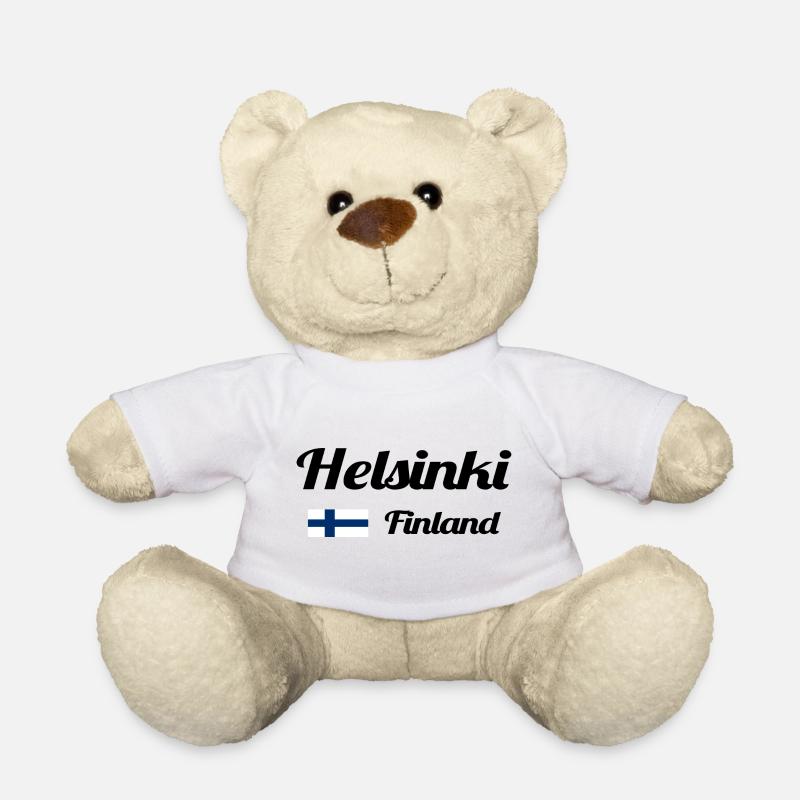 Helsinki, Finlande - Imprimés élégants - Nounours - blanc