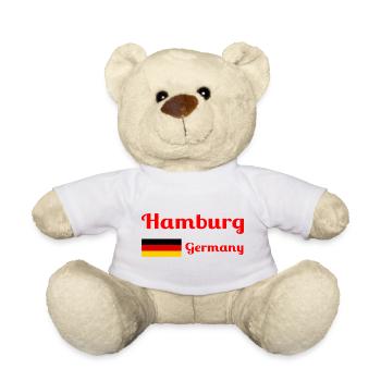 Hamburg Deutschland - Stylische Drucke - Teddy - Weiß - Vorne