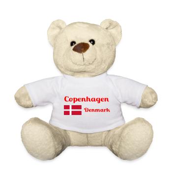 Copenhagen Denmark - Stylish prints - Teddy Bear - white - Front