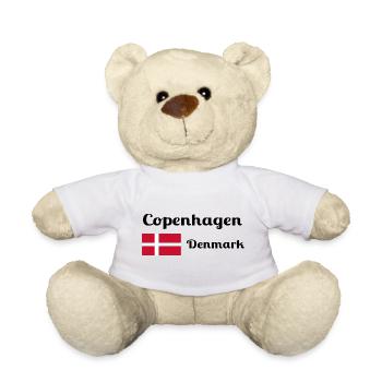 Copenhagen Denmark - Stylish prints - Teddy Bear - white - Front