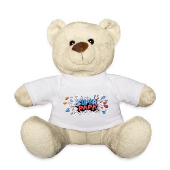 Superpapa Panorama Tasse Vati Papa Vatertag - Teddy - Weiß - Vorne