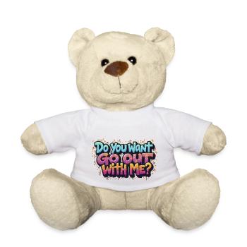 Willst du mit mir ausgehen? - Teddy - Weiß - Vorne