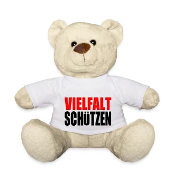 vielfalt schützen - Teddy - Weiß - Vorne