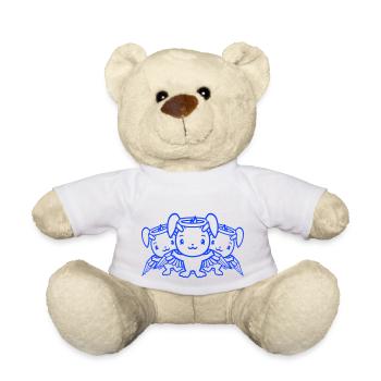 3 lapins Angel Wings Halo Sky Team - Nounours - blanc - Devant