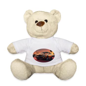Muscle Car - Teddy Bear - white - Front