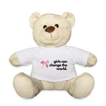 Mädchenwelt Wasserflasche Student Kit - Teddy - Weiß - Vorne