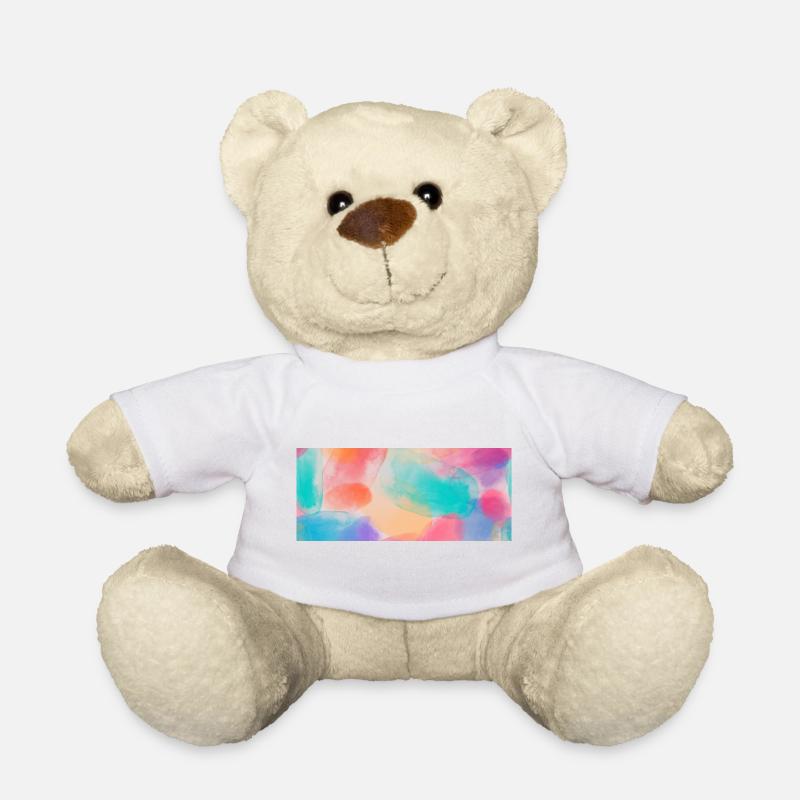 Lebendige Aquarellfarben - Teddy - Weiß