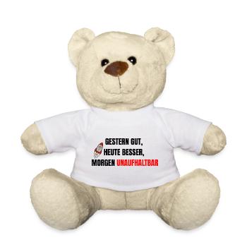 Bon hier, meilleur aujourd’hui, inarrêtable demain. - Nounours - blanc - Devant
