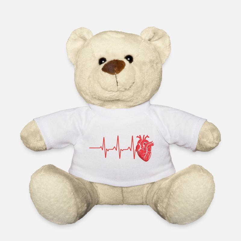 Lebenswille Herzschlag Design - Teddy - Weiß