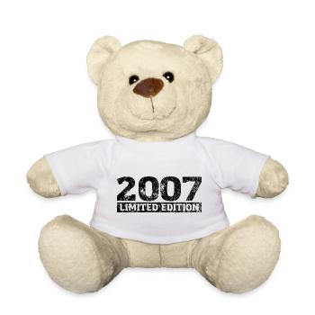Limited Edition 2007 Birthday Vintage 2007 - Teddy Bear - white - Front