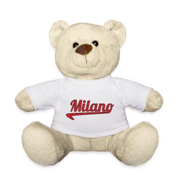 Milano Script Emblem Swoosh - Teddy - Weiß - Vorne