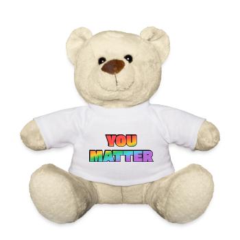 You Matter Rainbow Gradient - Teddy Bear - white - Front
