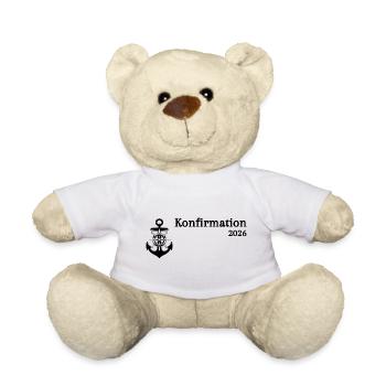 Konfirmation 2026 Glaube christlich Anker Ruder - Teddy - Weiß - Vorne