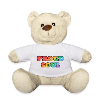 Texte arc-en-ciel Proud Soul - Nounours - blanc - Devant