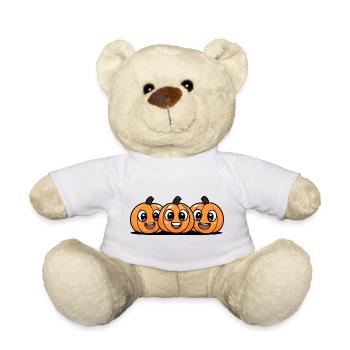 Pumpkin Halloween Cute Comic - Teddy Bear - white - Front