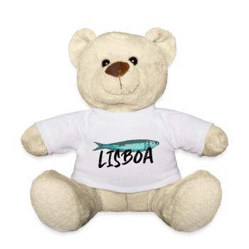 Lisbon Sardine illustration Portugal in summer - Teddy Bear - white - Front