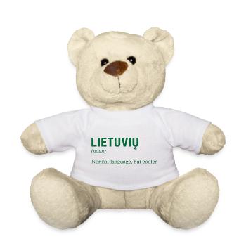 Langue lituanienne Lituanie - Nounours - blanc - Devant