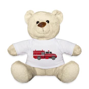 Fire truck - Teddy Bear - white - Front