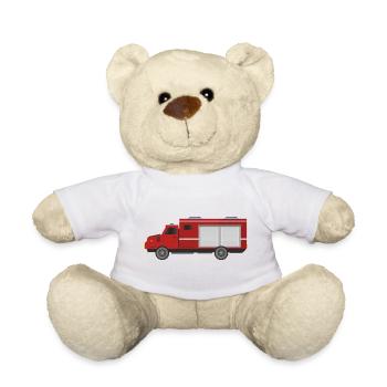 Fire truck - Teddy Bear - white - Front